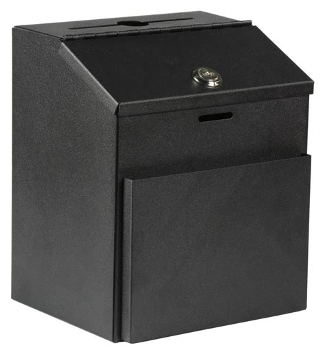 wall mounted locking donation box